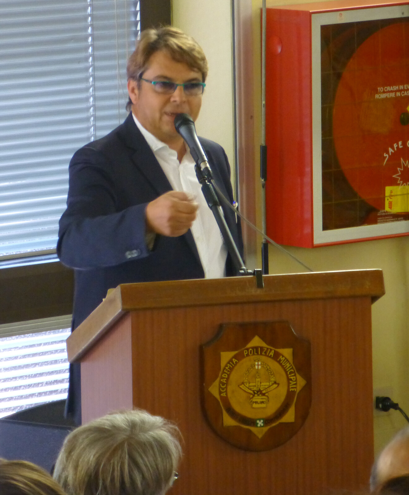 Pietro Dal Ben durante un intervento professionale